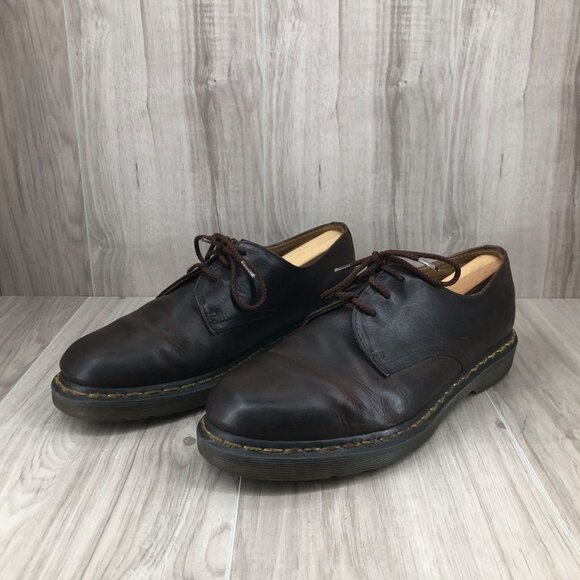 Dr Martens Shoes Mens 10 Brown Leather Lace Up Chunky Derby Oxfords main image 7
